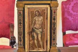 Tabernacolo in legno policromo, Arquata del Tronto Loc. Tufo, Chiesa di SS Annunziata;
